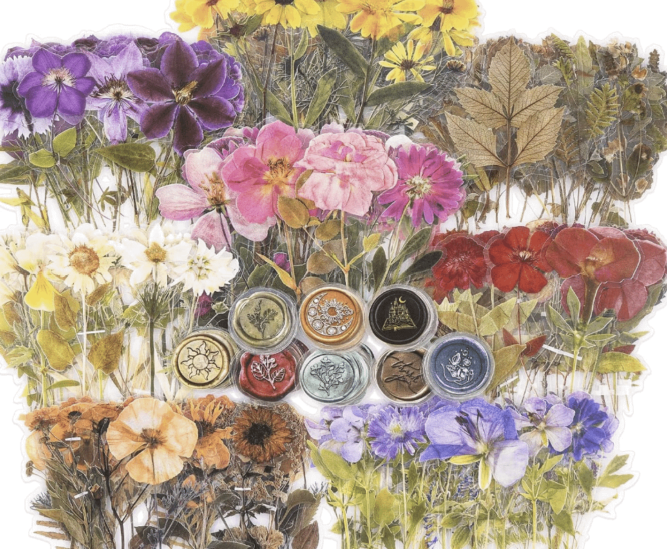 dried flower stickers dried flower stickers af